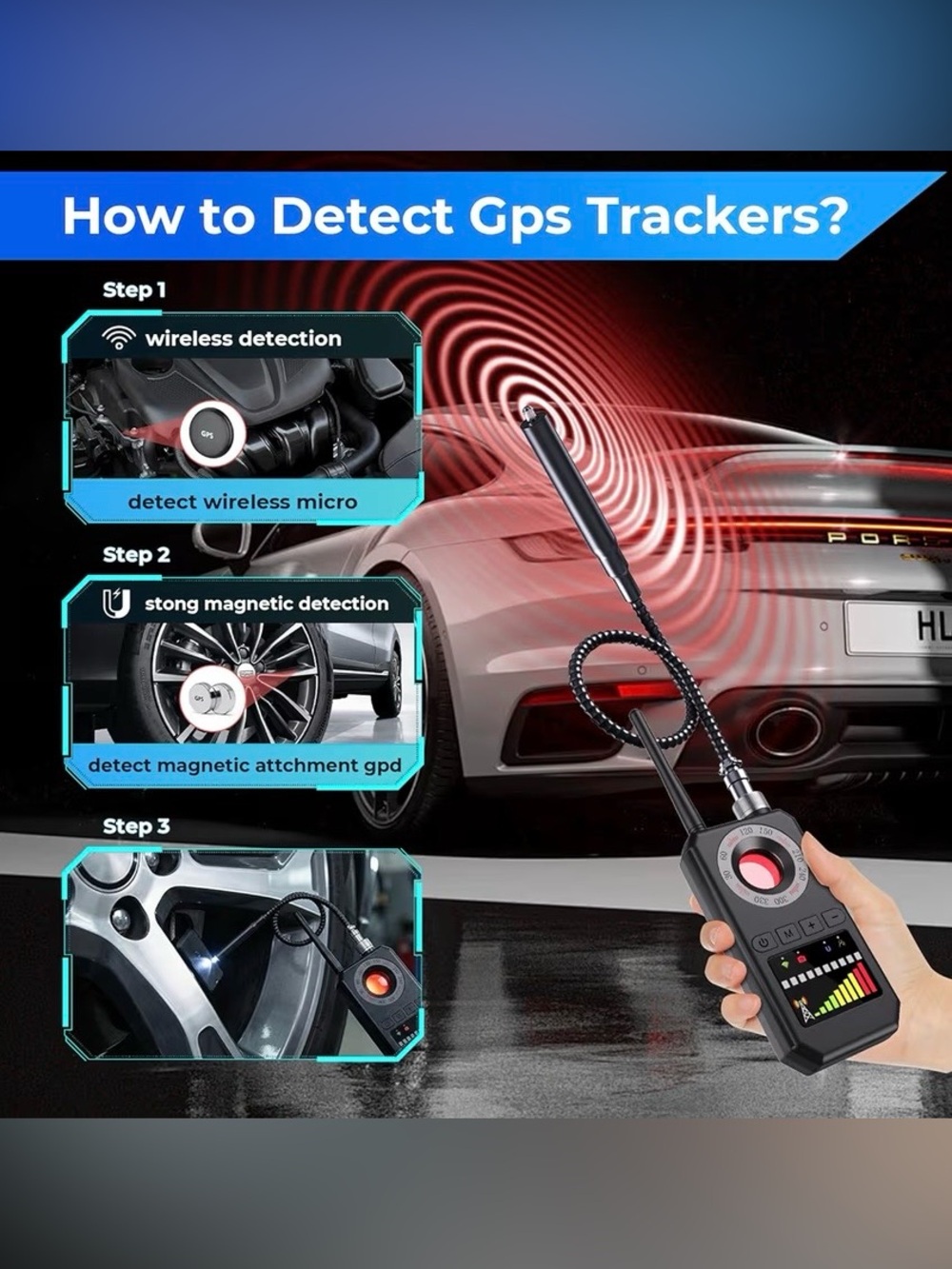 Hidden Camera Detectors,6-in-1 GPS Tracker Detector - Picture 6 of 6